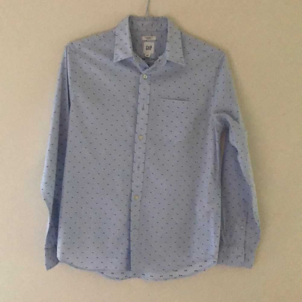 Gap long sleeve button down blue small